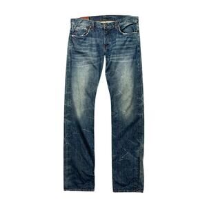 J Brand Jeans Mens 34 Blue Cotton Kane Slim Straight Leg 5 Pocket Medium Wash